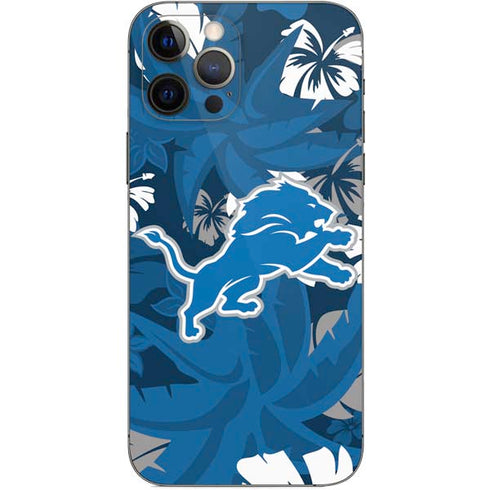 NFL Detroit Lions Tropical Print iPhone 12 Pro Skin